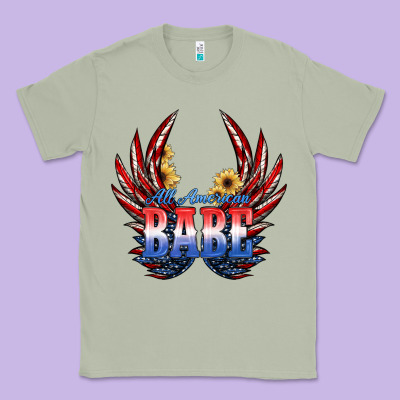 All America Babe Classic Tee Designed By Jahusdesignshop