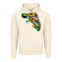 Vintage Artic Florida Map Sunflower Cactus Serape Vintage Hoodie - RanaPortraitStore