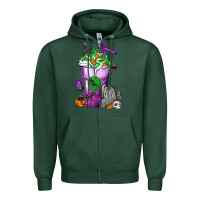 Sports Green Halloween Cold Drink Frappe With Tombstone Zipper Hoodie - FaDigitalArtStudio