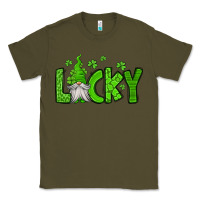 Army Green lucky gnome st patricks day Classic Tee - Jasminsmagicworld