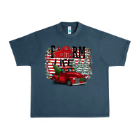 Midnight Navy Farm Life Christmas Urban Heavy Tee - Bettercallsaul