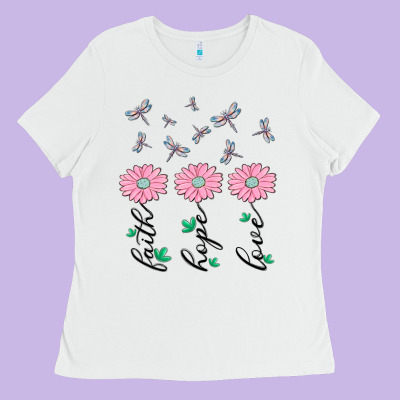 Faith Hope Love Ladies Tee Designed By Maliassmallbusiness
