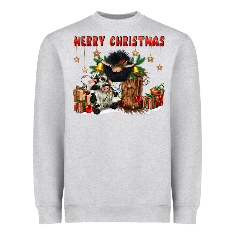 Merry Christmas Heavyweight Sweatshirt by CowGirlArtShop | Teevron