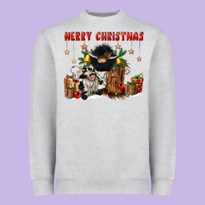 Merry Christmas Heavyweight Sweatshirt Designed By Cowgirlartshop