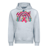 Heather Grey Breast Cancer Rainbow Urban Hoodie - Artiststas