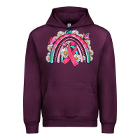 Mauve Wine Breast Cancer Rainbow Urban Hoodie - Artiststas
