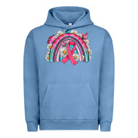Pigment Pebble Blue Breast Cancer Rainbow Urban Hoodie - Artiststas