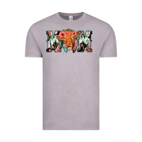 Vintage Zinc Cowhide Floral Feather Cow Mom Vintage Tee - Bettercallsaul