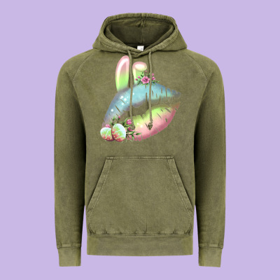 Eared Paster Color Easter Lips Vintage Hoodie Designed By Bettercallsaul