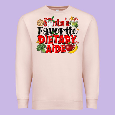 Santas Favorite Dietary Aide Premium Sweatshirt Designed By Lillyallendesigns
