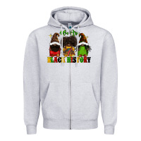 Heather Grey We are black history Zipper Hoodie - FaDigitalArtStudio