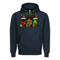 Navy We are black history Zipper Hoodie - FaDigitalArtStudio