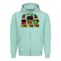 Seafoam We are black history Zipper Hoodie - FaDigitalArtStudio