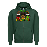 Sports Green We are black history Zipper Hoodie - FaDigitalArtStudio