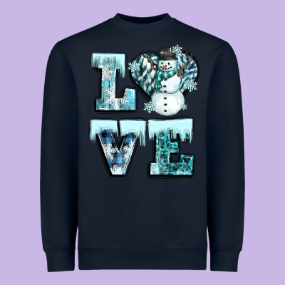 Love Winter Heavyweight Sweatshirt Designed By Cowgirlartshop