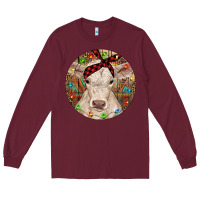 Christmas Charolais Calf Baby Cow Long Sleeve Tee | Teevron