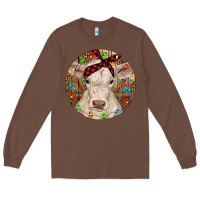Chestnut Christmas Charolais Calf Baby Cow Long Sleeve Tee - RanaPortraitStore
