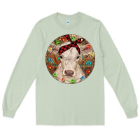 Matcha Christmas Charolais Calf Baby Cow Long Sleeve Tee - RanaPortraitStore