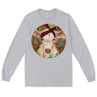 Moon Dust Christmas Charolais Calf Baby Cow Long Sleeve Tee - RanaPortraitStore