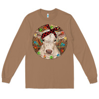 Toasted Coconut Christmas Charolais Calf Baby Cow Long Sleeve Tee - RanaPortraitStore