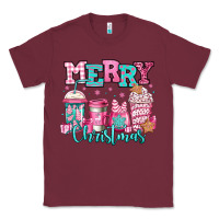 Burgundy merry christmas pink coffee cups Classic Tee - Jasminsmagicworld