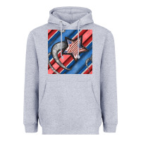Heather Grey stripes & stars seamless pattern Heavyweight Hoodie - BundleAndBundleShop