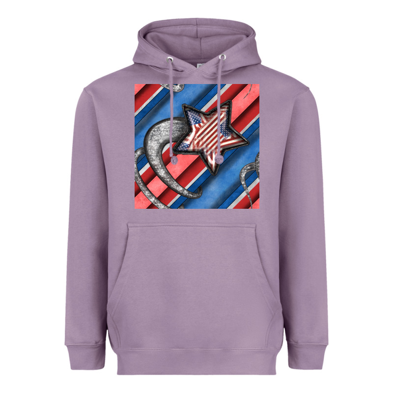 Stripes & Stars Seamless Pattern Heavyweight Hoodie by BundleAndBundleShop | Teevron