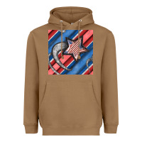 Toasted Coconut stripes & stars seamless pattern Heavyweight Hoodie - BundleAndBundleShop