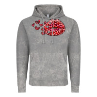 Cloud Rock kiss with leopard and hearts Vintage Hoodie - RanaPortraitStore