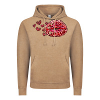 Vintage Coffee kiss with leopard and hearts Vintage Hoodie - RanaPortraitStore