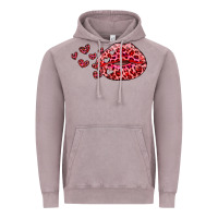 Vintage Zinc kiss with leopard and hearts Vintage Hoodie - RanaPortraitStore