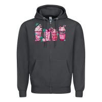Breast Cancer Coffee Cups Zipper Hoodie | Teevron