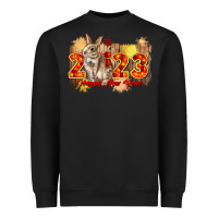 Black chinese new year 2023 rabbit year Heavyweight Sweatshirt - CowGirlArtShop
