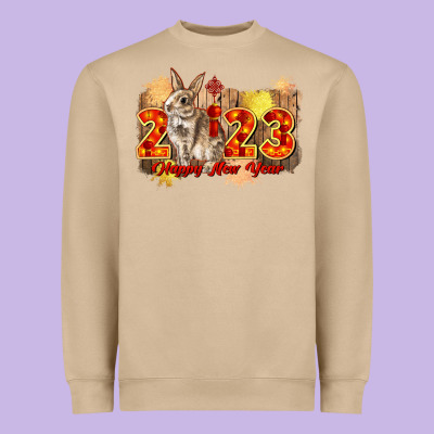 Chinese New Year 2023 Rabbit Year Heavyweight Sweatshirt Designed By Cowgirlartshop