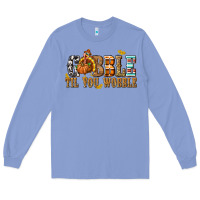 Colony Blue Gobble Til You Wobble with Turkey Long Sleeve Tee - texasbilliewilder