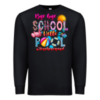Black Bye Bye School Hello Pool Teacher  Squad Premium Sweatshirt - CowhideDigitalArt