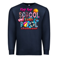 Navy Bye Bye School Hello Pool Teacher  Squad Premium Sweatshirt - CowhideDigitalArt