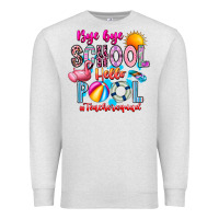 Oatmeal Heather Bye Bye School Hello Pool Teacher  Squad Premium Sweatshirt - CowhideDigitalArt
