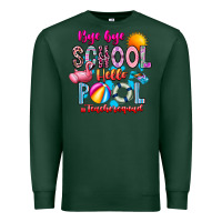Sports Green Bye Bye School Hello Pool Teacher  Squad Premium Sweatshirt - CowhideDigitalArt