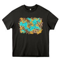Asphalt glitter leopard turquoise background Heavy Core Tee - AdoDesignShop