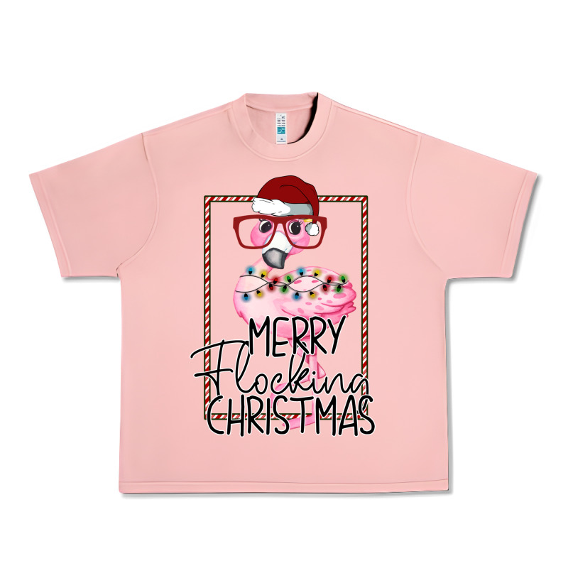 Merryy Flocking Christmas Flamingo Urban Heavy Tee by Bettercallsaul | Teevron