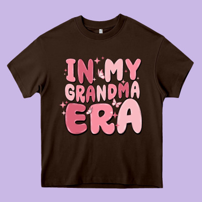 In My Grandma Era Heavy Core Tee Designed By Maliassmallbusiness