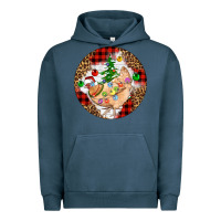 Pigment Midnight Navy Christmas chicken Urban Hoodie - Artiststas