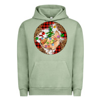 Pigment Oil Green Christmas chicken Urban Hoodie - Artiststas