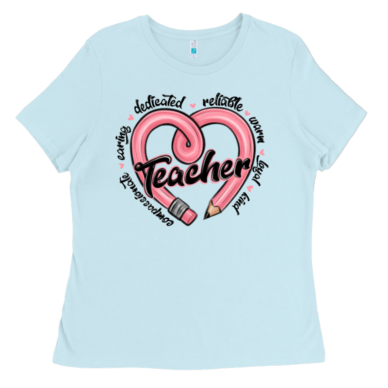 Valentine's Day Pencil Heart Teacher Quotes Ladies Tee by MaliasSmallBusiness | Teevron