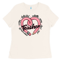 Bone valentine's day pencil heart teacher quotes Ladies Tee - MaliasSmallBusiness