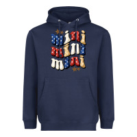 Navy american mini Heavyweight Hoodie - BundleAndBundleShop