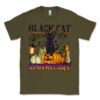 Army Green black cat apothecary Classic Tee - BarkalooDesign