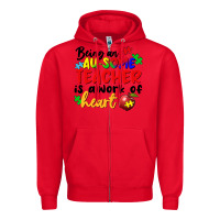 Red Being an au some teacher is a work of the heart Zipper Hoodie - FaDigitalArtStudio