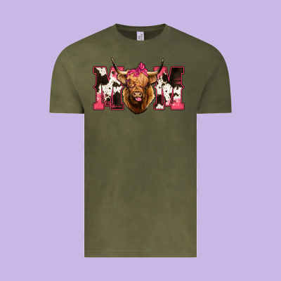 Highland Cow Mom Vintage Tee Designed By Bettercallsaul